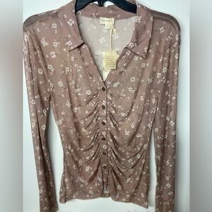 Floral Button-Up Blouse